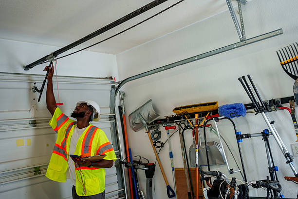 Professional Garage Door Panel Replacement technician working in Midland, NC